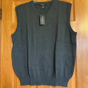 Marquis Signature Sweater Vest Sleeveless Men's Large char V-Neck Golf Formal - Picture 1 of 4