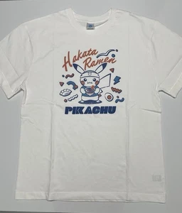 Pokémon Center FUKUOKA Limited Ramen Pikachu White T-Shirts XL size - Picture 1 of 9