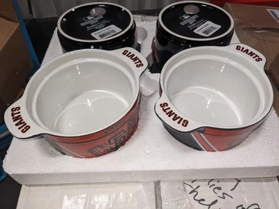 (4) San Francisco Giants MLB Game Time 23OZ Porcelain Bowl Snacks Cereal - Image 1 of 3