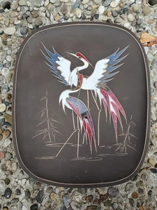 XL Wandteller Kiechle 700 Keramik Motiv Fischreiher  Rarität 50er TOP wie Ruscha - Bild 1 von 3