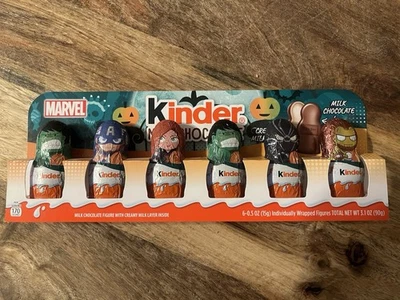 Marvel Halloween Kinder Chocolate con Leche Paquete de 6 Muy Raro Iron Man Caducado Foto 1 de 4