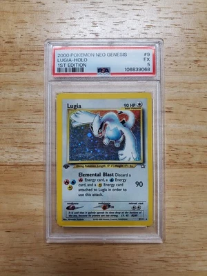 Pokemon PSA 5 Ex 2000 Lugia 1st Edition Neo Genesis Holo Card - Image 1 of 2