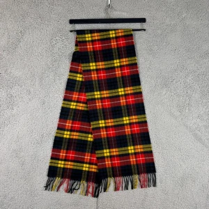 100 % Kaschmir Schal Buchanan Schottenkaro Made in England Fransen 11,5" x 62" - Bild 1 von 3