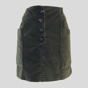 Urban Outfitters BDG grüner Y2K Samt kurzer niedriger Bund Minirock mit Taschen S - Bild 1 von 8