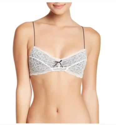 Bralette de Encaje Honeydew Intimates Emma Elegance, Carbón/Crema-S-NUEVO CON ETIQUETAS Foto 1 de 2