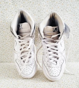 Nike Dunk High Up Trainers UK Size 7 Triple White High Hi Top Boots DH3718-100 - Picture 1 of 7