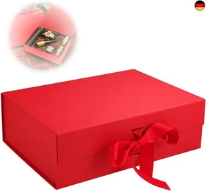 Geschenkbox mit Schleife, Magnetische Geschenkkarton mit Deckel, - Bild 1 von 7