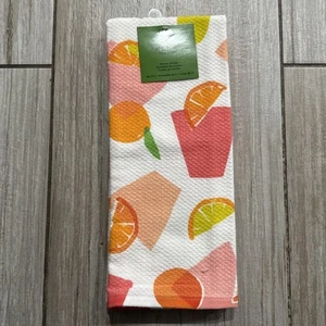 Kate Spade New York Kitchen Towels Summer Drinks & Citrus Fruit - Set Of 2 - Picture 1 of 3