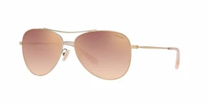 Auténticas gafas de sol Coach HC7079 90056F doradas borde completo oro rosa 58 mm - Imagen 1 de 3