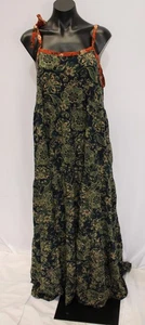 Natural Life Women's Maddie Tiered Maxi Dress BL1 Navy Primrose Size XL NWT - Picture 1 of 4
