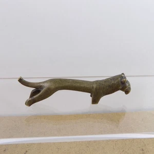 Dogon Bronze Löwe Statuette Figur 4" quer Mali Afrika - Bild 1 von 4