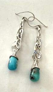 Pendientes de ley HAGIT GORALI HG Israel - Turquesa colgante - Imagen 1 de 1