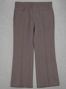 PA09413 1970s **LEVI'S** 517 BOOT CUT HOPSACK JEANS 36x32 (msr 35"x27") BROWN - Picture 1 of 6