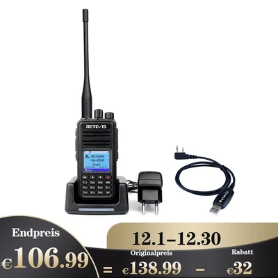 Retevis RT3S DMR Amateurfunkgerät U/V Ham Radio Digitales/Analoges Handfunkgerät - Bild 1 von 4