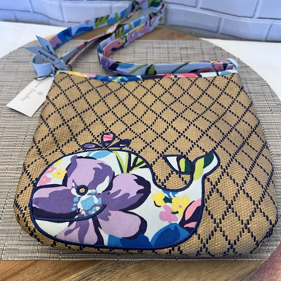 Vera Bradley Marian Floral Whale Beach Crossbody Bag