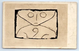 Letter Ghost Paul Klee MoMA RPPC Postcard Posted c.1940 German Expressionism - Picture 1 of 2