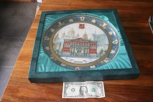 Plato decorativo ruso hecho a mano de porcelana Stolichnaya Rockefeller Estate - Imagen 1 de 8