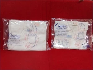 VINTAGE CARTERS SHIRTS JIFFON NEVASLIP Infant Baby Shirts Deadstock 1940-50'S - Picture 1 of 10