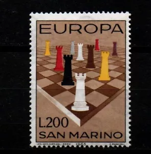 San Marino 1965 Sc# 621 Zecca MNH Emissione EUROPA Rooks Scacchiera Timbro Allegoria - Foto 1 di 1