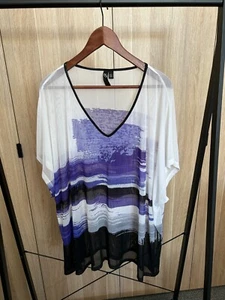 TS Taking Sheer Overtop in White, Purple and Black XL - Picture 1 of 3