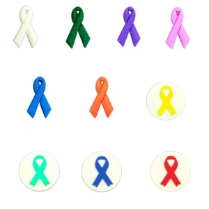 Ribbon Lapel Pin Multi Color Ribbon Badge Pin Breast Cancer Awareness Brooch Pin - Picture 1 of 10