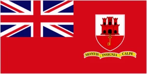 Gibraltar Civil Red Ensign Seaworthy Flag 12x18" Annin NYL-GLO Quality Priority  - Picture 1 of 3