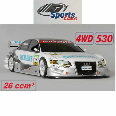 FG Modellsport 1:5 Sportsline 4WD 530 Chassis 26ccm³ Audi A4 DTM Siemens - Bild 1 von 4