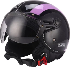 SP501 Motorcycle Helmet Size XL with Purple and Black Scratch Resistant Visor SPARCO - Picture 1 of 6