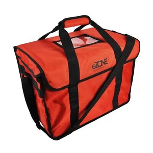 Große Lebensmittelliefertasche 18x13x13"" isoliert rot zum Mitnehmen Kebab indische Pizza - Bild 1 von 4