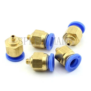 Tubo connettore 5XMale M5*0,8 metrico filettato pneumatico sgancio rapido raccordo aria - Foto 1 di 4