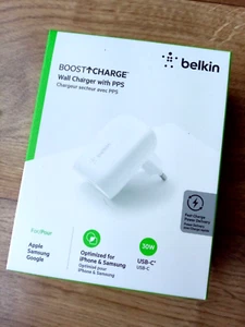 Chargeur secteur USB-C PPS 30W Charge Rapide BELKIN pour Samsung Apple Google - Photo 1 sur 8