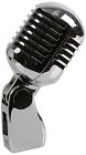 Vintage Retro 50's 60's Style Dynamic Microphone Stage Vocal Mic Chrome Silver