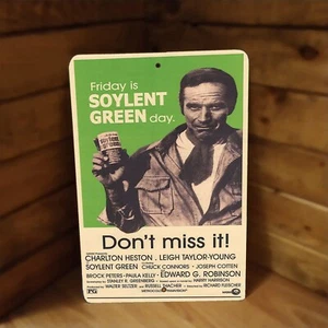 Soyent Green Charlton Heston Metall Poster Schild - Bild 1 von 2