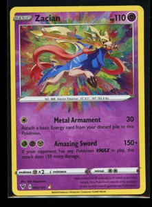 Zacian 082/185 Near Mint Amazing Rare Pokemon TCG Sword and Shield Vivid Voltage - Picture 1 of 2