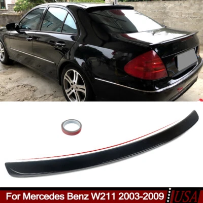 For 2003-09 Mercedes Benz W211 E300 E350 Gloss Black A Style Trunk Spoiler Wing — 第 1/4 张图片