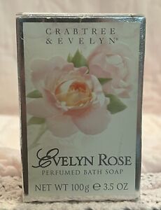 Crabtree & Evelyn EVELYN ROSE Perfumed Bath Soap Bar 3.5 oz Boxed