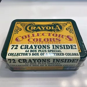 1990 Vintage Sealed Crayola Collectors Colors Limited Edition Tin 72 Crayons - Picture 1 of 5