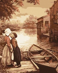 Ideyka Painting by Numbers kit The first kiss KHO4976 - Picture 1 of 3