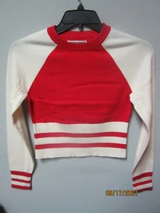 American Apparel Women's L/S Basic Knit Cheer Sweater Red Size S - Picture 1 of 3