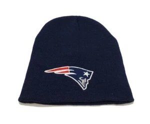 NEW ENGLAND PATS BEANIE HAT GO PATRIOTS NAVY BLUE - Picture 1 of 1