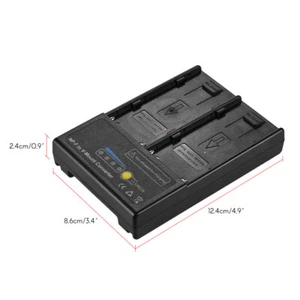 NP-F To V-mount Battery Converter Adapter Plate With Dual Slot For NP-F550 N Set - Picture 1 of 5