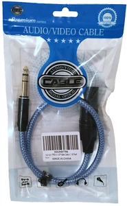 OFC Premium Copper Audio Video 1/4" TRS to XLR Male Cable 1.6 ft - Picture 1 of 4