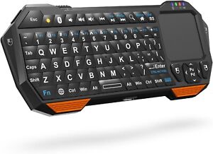 New Mini Bluetooth Keyboard (QWERTY Keypad), Wireless Portable with Touchpad...