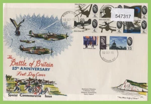 G.B. 1965 Battle of Britain Ordinary on First Day Cover, Biggin Hill, Westerham - Picture 1 of 1