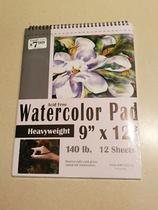 Heavyweight Acid Free 9" x 12" Watercolor Pad 12 Sheets #WC912-12 (NEW) - Picture 1 of 5