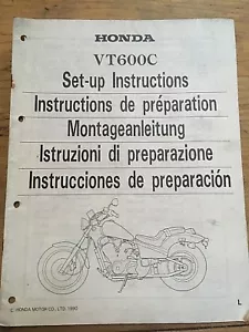 Genuine Honda VT600C Dealer set-up instruction manual 1990 - Picture 1 of 3