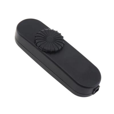 Black LED Dimmer Switch Full Range Rotary Dimmer Switch Inline Lamp Switch 220V - Image 1 of 4