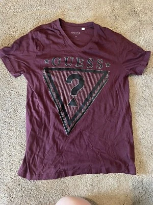 Guess Jeans Boys Youth Med(12-14) T Shirt Black Spell Out Logo - Image 1 of 2