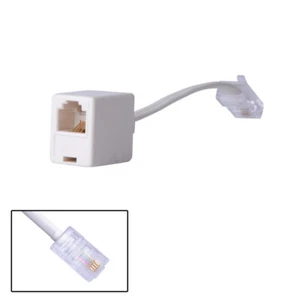 2X Telefon Modem Splitter Kabel RJ11 6P4C auf RJ45 8P4C Adapter Konverter wo - Bild 1 von 3