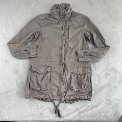 Y/OSEMITE James Perse Parka Chaqueta Utilitaria con Capucha Mujer 3 Grande Gris Cola de Pescado Foto 1 de 4